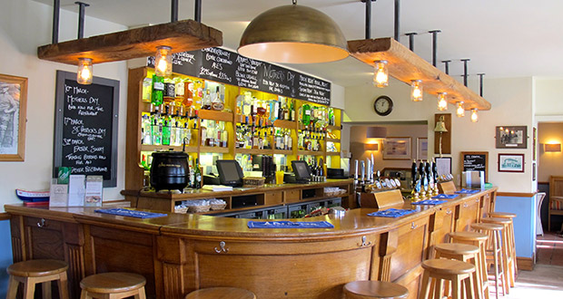 The Bar at The White Horse, Brancaster Staithe on the North Norfolk Coast.